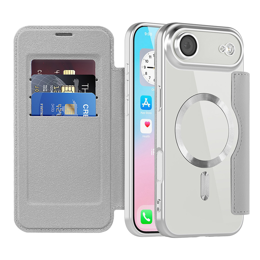 Levně Pouzdro Techsuit SmartMag Book pro iPhone 17 Air šedé