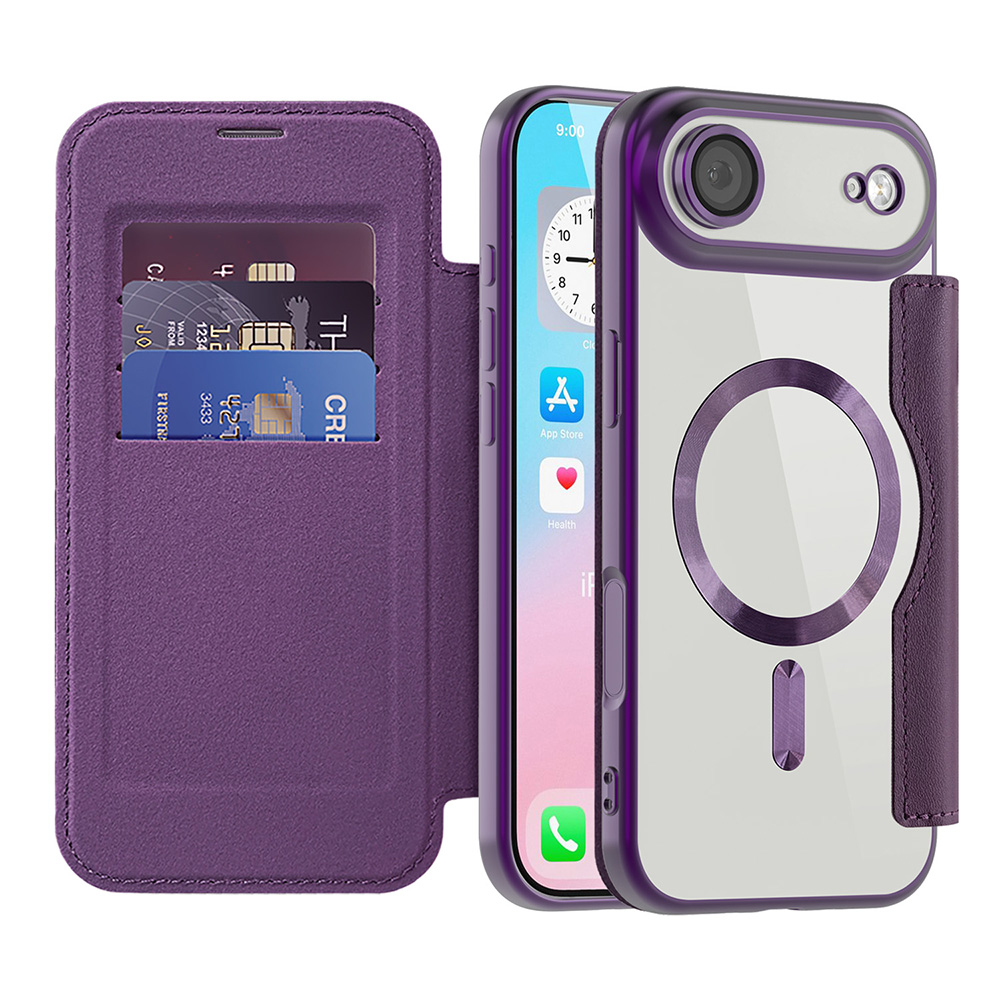 Levně Pouzdro na knihu Techsuit SmartMag iPhone 17 Air fialové