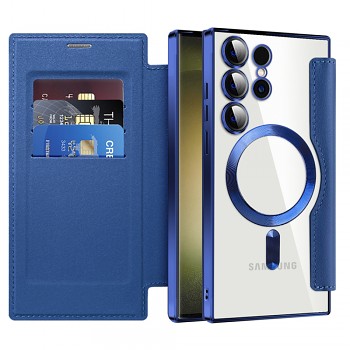 Pouzdro na knihu Techsuit SmartMag pro Samsung Galaxy S23 Ultra modré