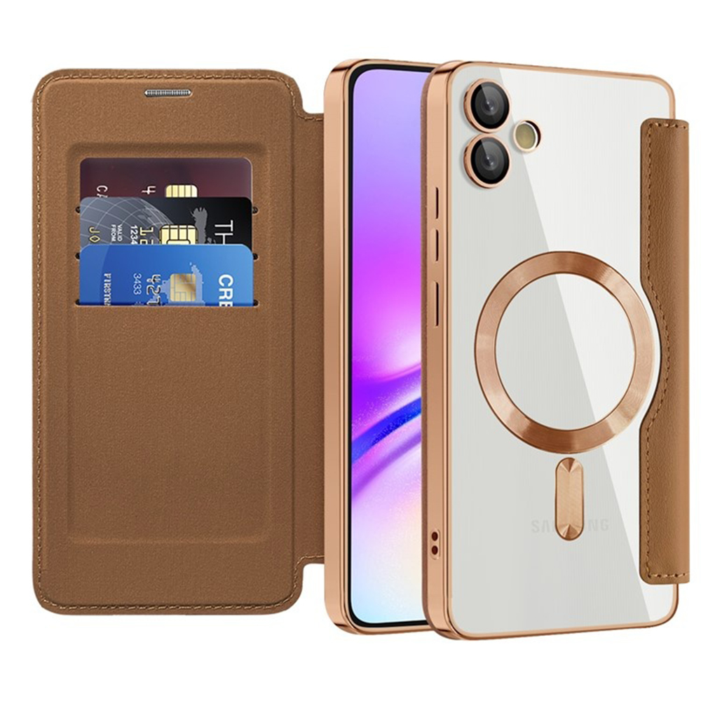 Levně Pouzdro na knihu SmartMag pro Samsung Galaxy A05 hnědé
