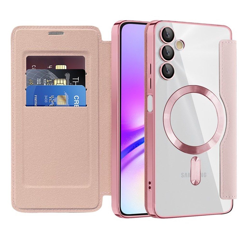 Levně Pouzdro na knihu Techsuit SmartMag pro Samsung Galaxy A05s růžové