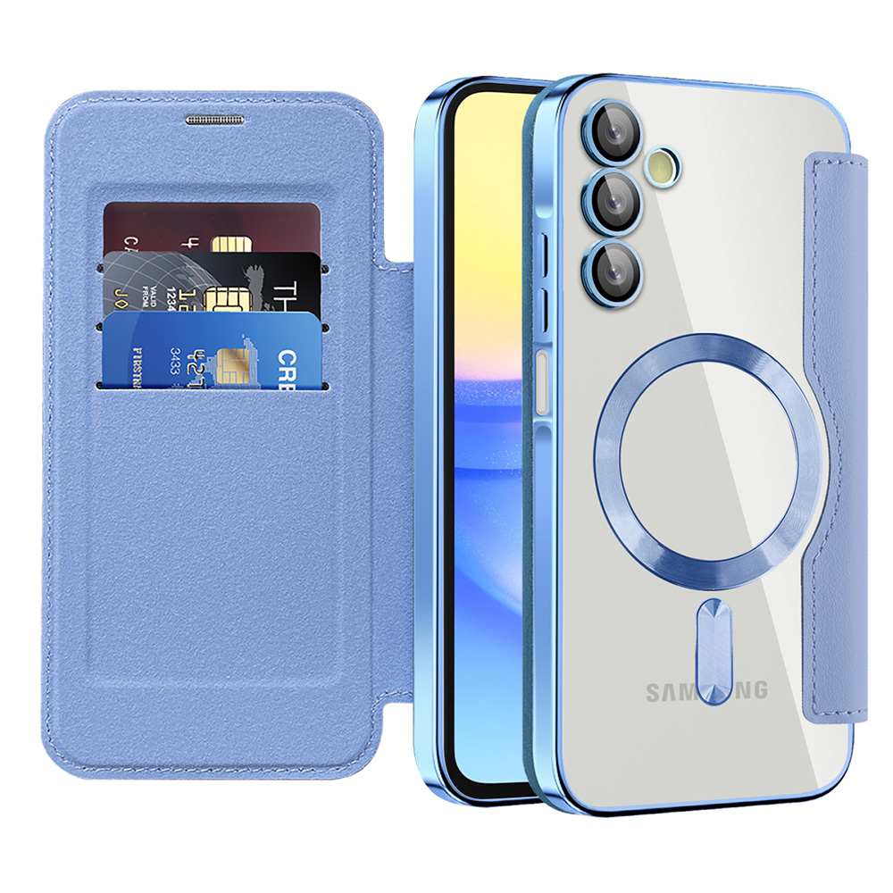 Levně Pouzdro na knihu Techsuit SmartMag pro Samsung Galaxy A15 4G / A15 5G světle modré