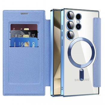 Pouzdro na knihu Techsuit SmartMag pro Samsung Galaxy S24 Ultra světle modré