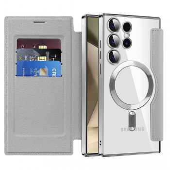 Pouzdro na knihu Techsuit SmartMag pro Samsung Galaxy S24 Ultra šedé