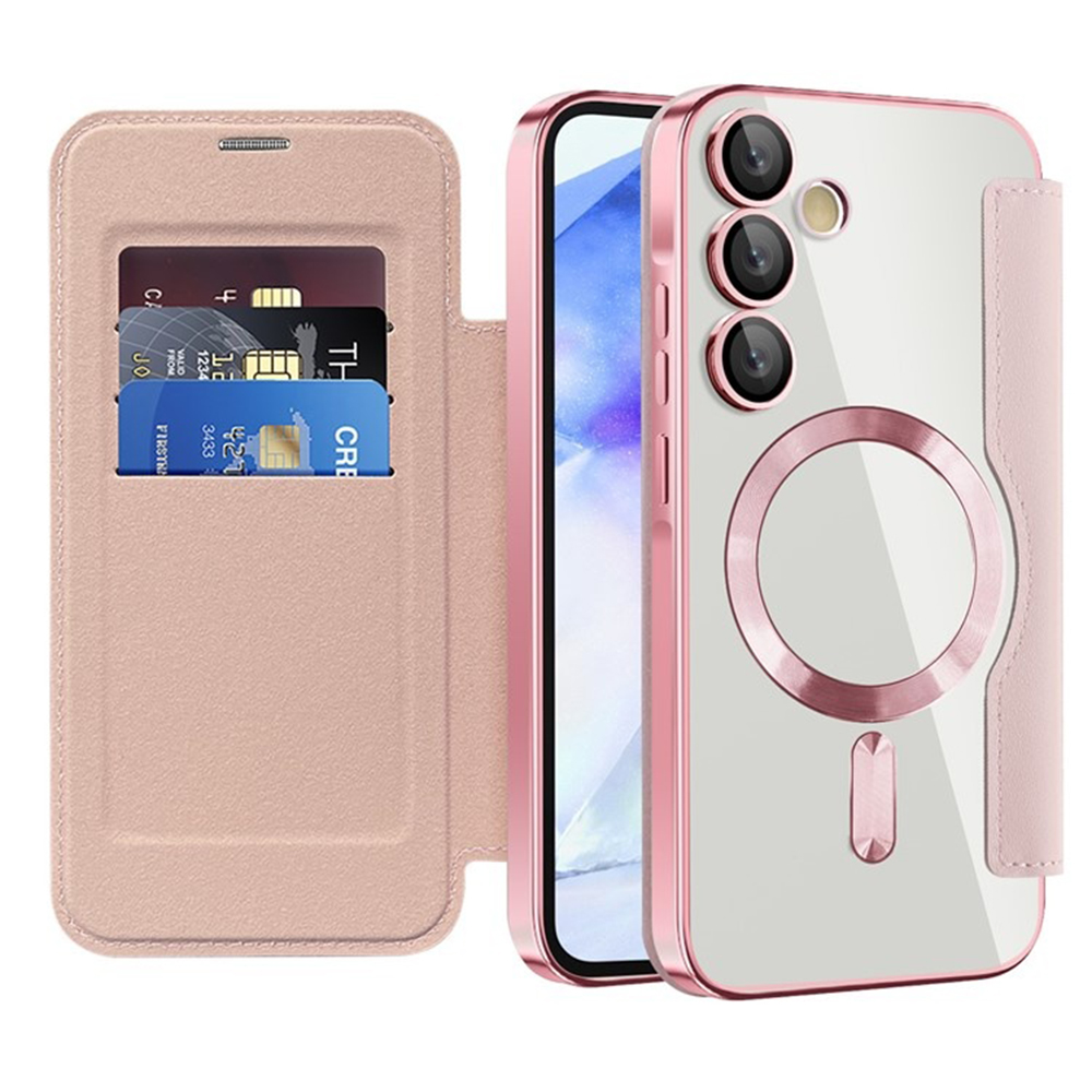 Levně Pouzdro na knihu Techsuit SmartMag Samsung Galaxy A55 5G růžové