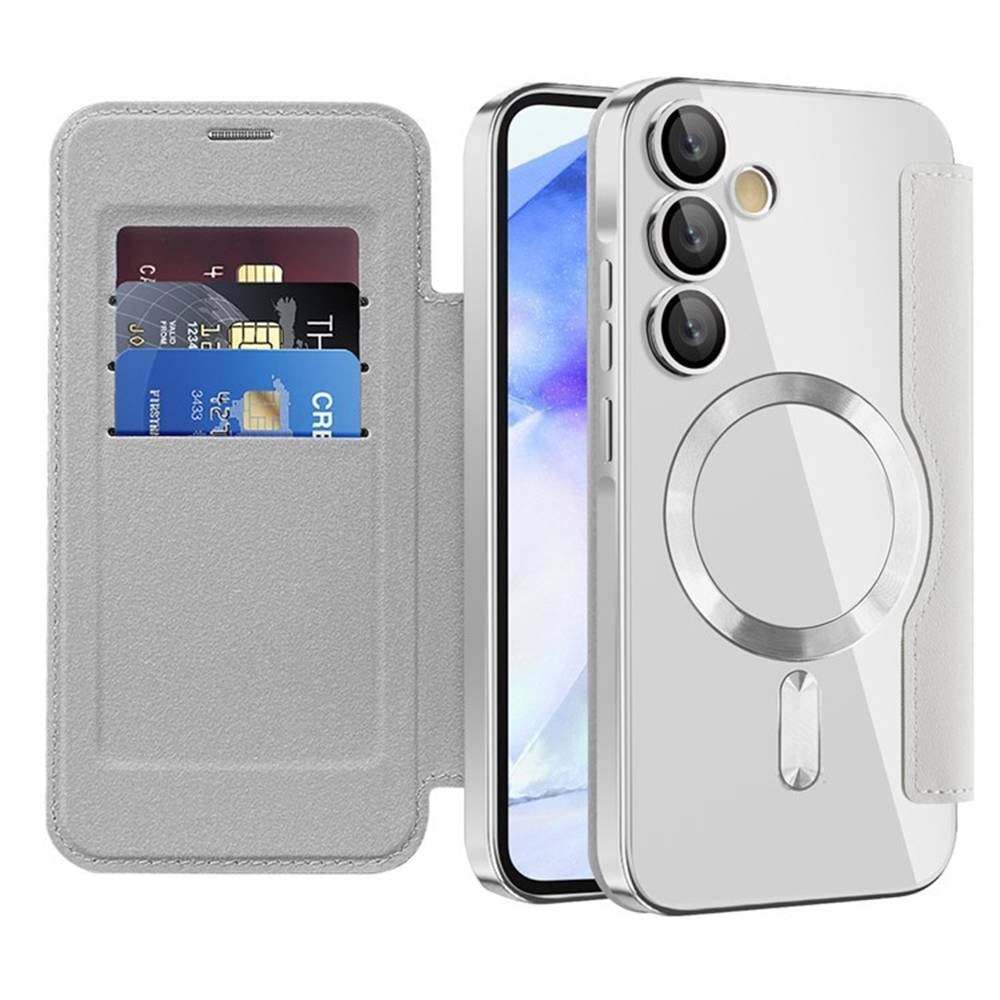 Levně Pouzdro na knihu Techsuit SmartMag pro Samsung Galaxy A55 5G šedé