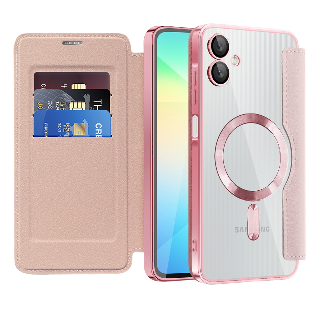 Levně Pouzdro na knihu Techsuit SmartMag pro Samsung Galaxy A06 růžové