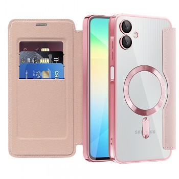 Pouzdro na knihu Techsuit SmartMag pro Samsung Galaxy A06 růžové