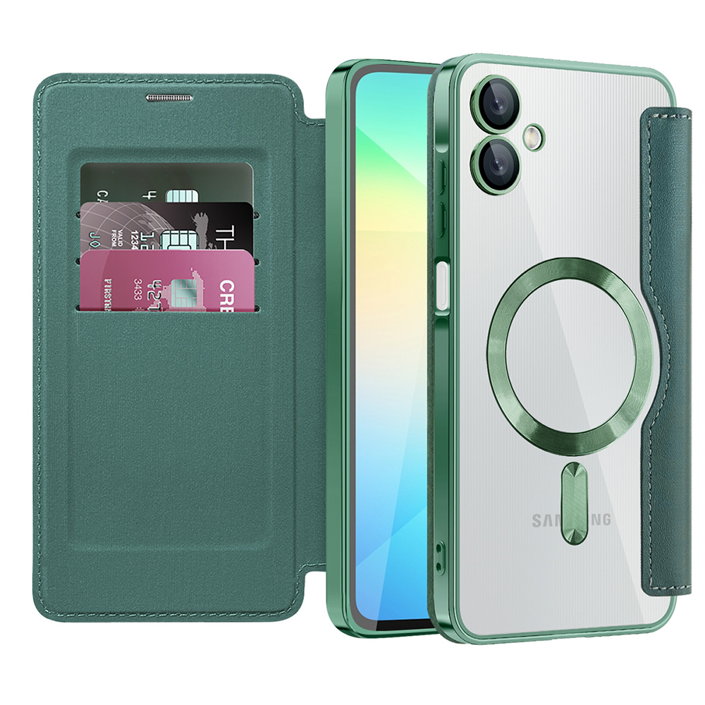 Levně Pouzdro na knihu Techsuit SmartMag pro Samsung Galaxy A06 zelené