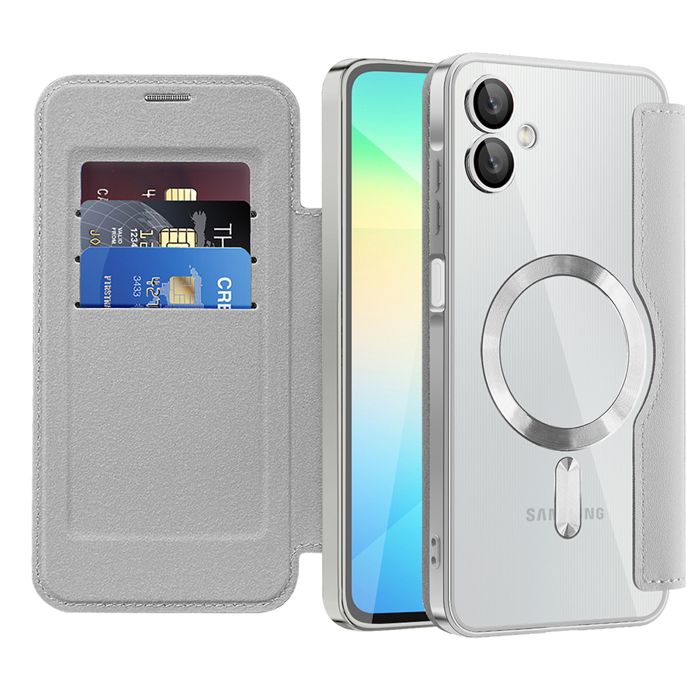 Levně Pouzdro na knihu Techsuit SmartMag pro Samsung Galaxy A06 šedé