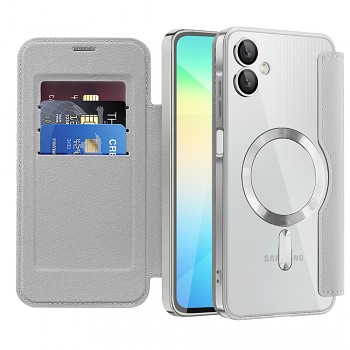 Pouzdro na knihu Techsuit SmartMag pro Samsung Galaxy A06 šedé
