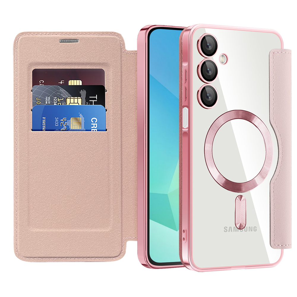 Levně Techsuit SmartMag knížkové pouzdro Samsung Galaxy A16 4G/A16 5G růžové