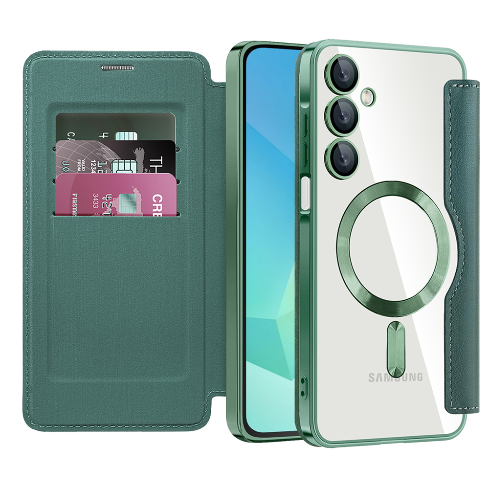 Levně Pouzdro na knihu Techsuit SmartMag pro Samsung Galaxy A16 4G A16 5G zelené