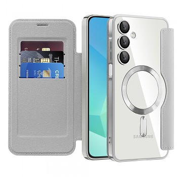 Techsuit SmartMag knížkové pouzdro Samsung Galaxy A16 4G / A16 5G šedé