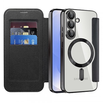 Pouzdro na knihu Techsuit SmartMag pro Samsung Galaxy S25 černé