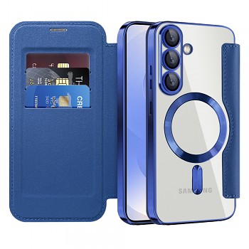 Pouzdro na knihu Techsuit SmartMag pro Samsung Galaxy S25 modré