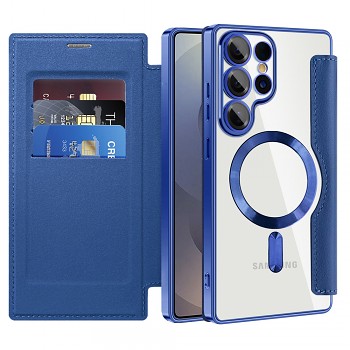 Pouzdro na knihu Techsuit SmartMag pro Samsung Galaxy S25 Ultra modré
