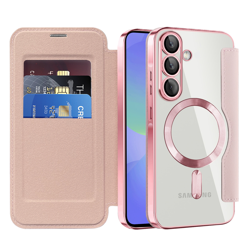 Levně Pouzdro na knihu Techsuit SmartMag pro Samsung Galaxy A36 5G růžové