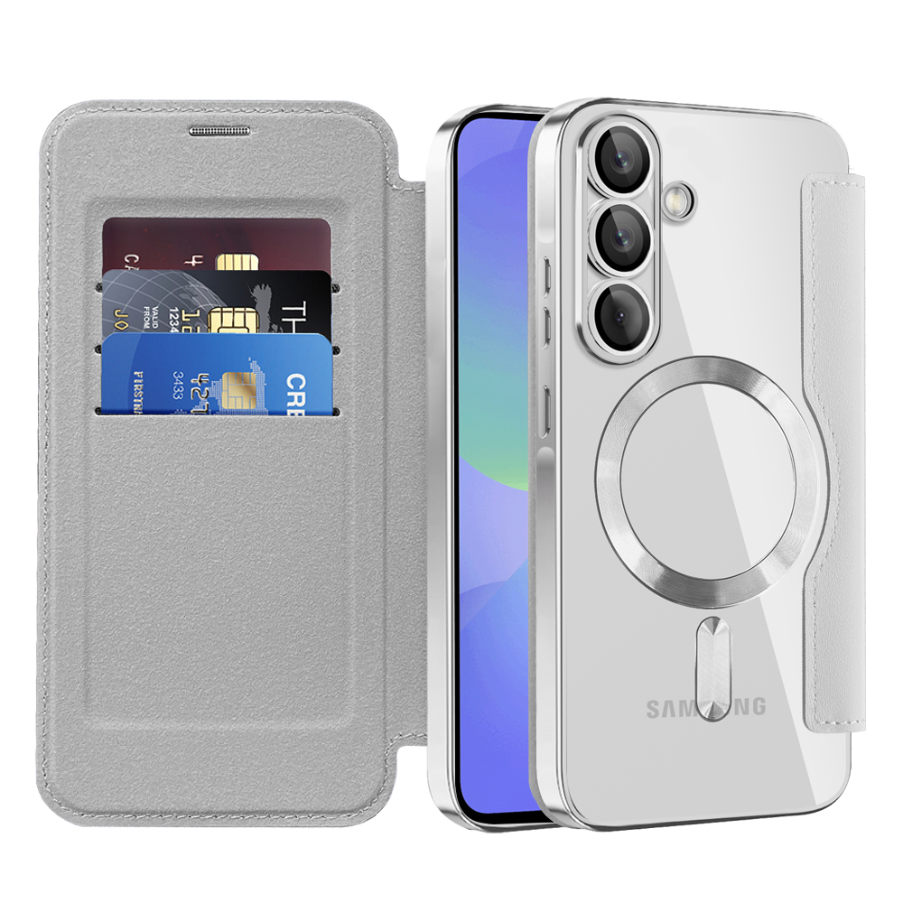 Levně Pouzdro na knihu Techsuit SmartMag pro Samsung Galaxy A36 5G šedé