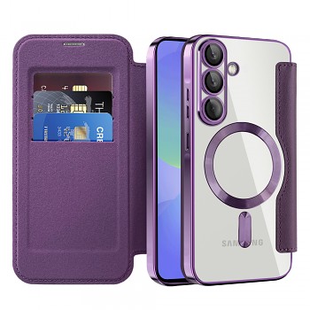 Pouzdro na knihu Techsuit SmartMag pro Samsung Galaxy A36 5G fialové