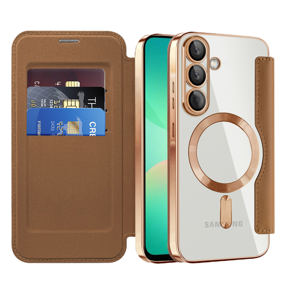 Levně Pouzdro na knihu Techsuit SmartMag pro Samsung Galaxy A26 5G hnědé