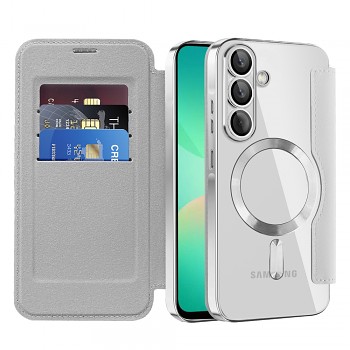 Pouzdro na knihu Techsuit SmartMag pro Samsung Galaxy A26 5G šedé