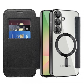 Pouzdro na knihu Techsuit SmartMag pro Samsung Galaxy A56 5G černé
