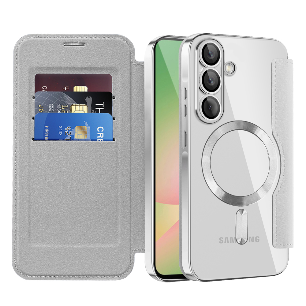 Levně Pouzdro na knihu Techsuit SmartMag pro Samsung Galaxy A56 5G šedé