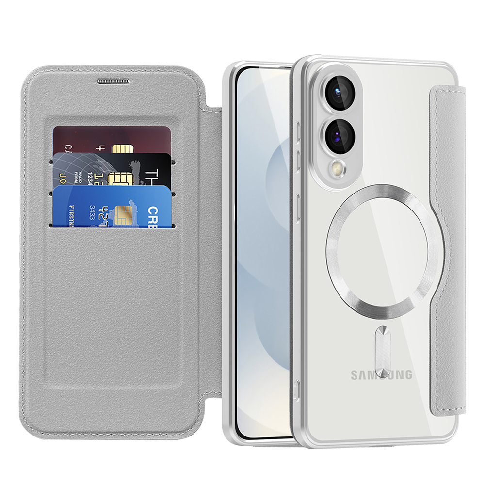 Levně Pouzdro na knihu Techsuit SmartMag pro Samsung Galaxy S25 Edge šedé