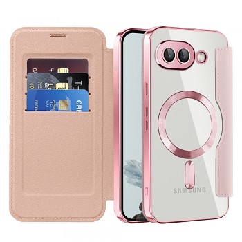 Pouzdro Techsuit SmartMag Book pro Google Pixel 9a růžové