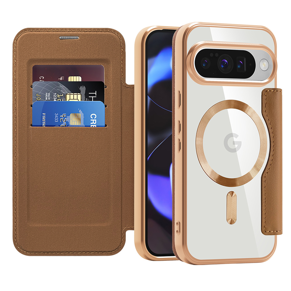 Levně Pouzdro na knihu Techsuit SmartMag pro Google Pixel 10/10 Pro hnědé
