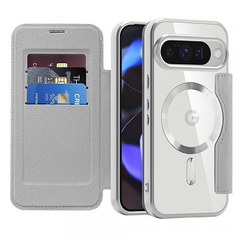 Techsuit SmartMag knížkové pouzdro Google Pixel 10 / 10 Pro šedé