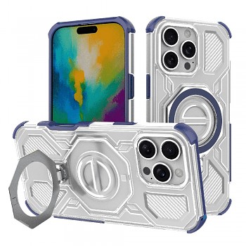 Techsuit Carbon Shield PRO pro iPhone 16 Pro modrý průhledný