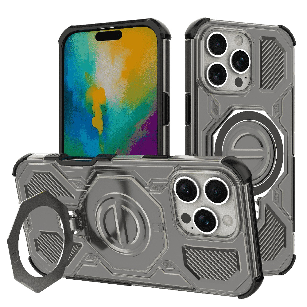 Levně Techsuit Carbon Shield PRO pro iPhone 16 Pro v kouřově černé barvě