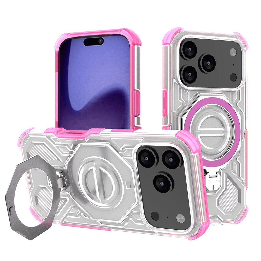 Levně Techsuit Carbon Shield PRO pro iPhone 17 Pro růžový průhledný