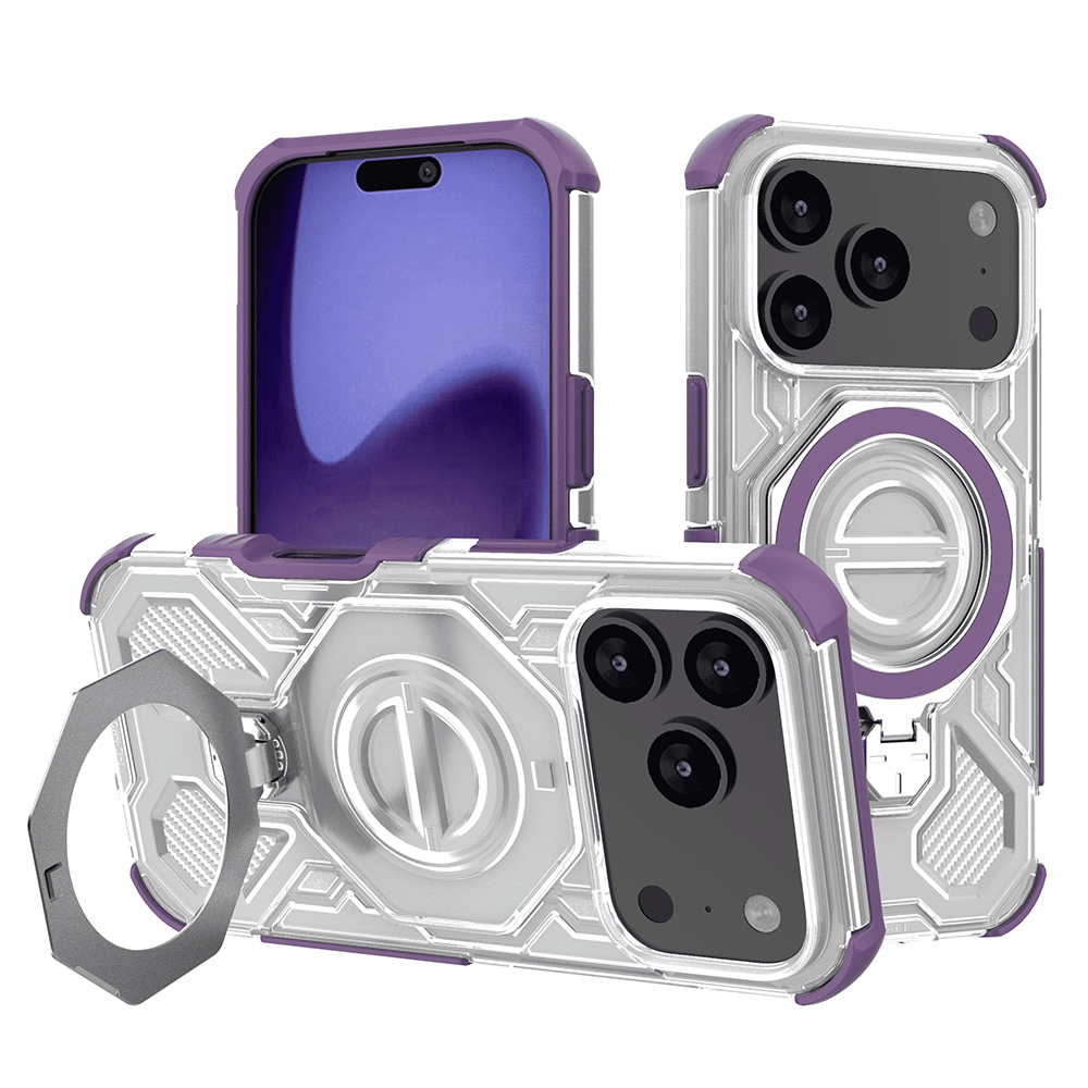 Levně Techsuit Carbon Shield PRO pro iPhone 17 Pro fialový průhledný