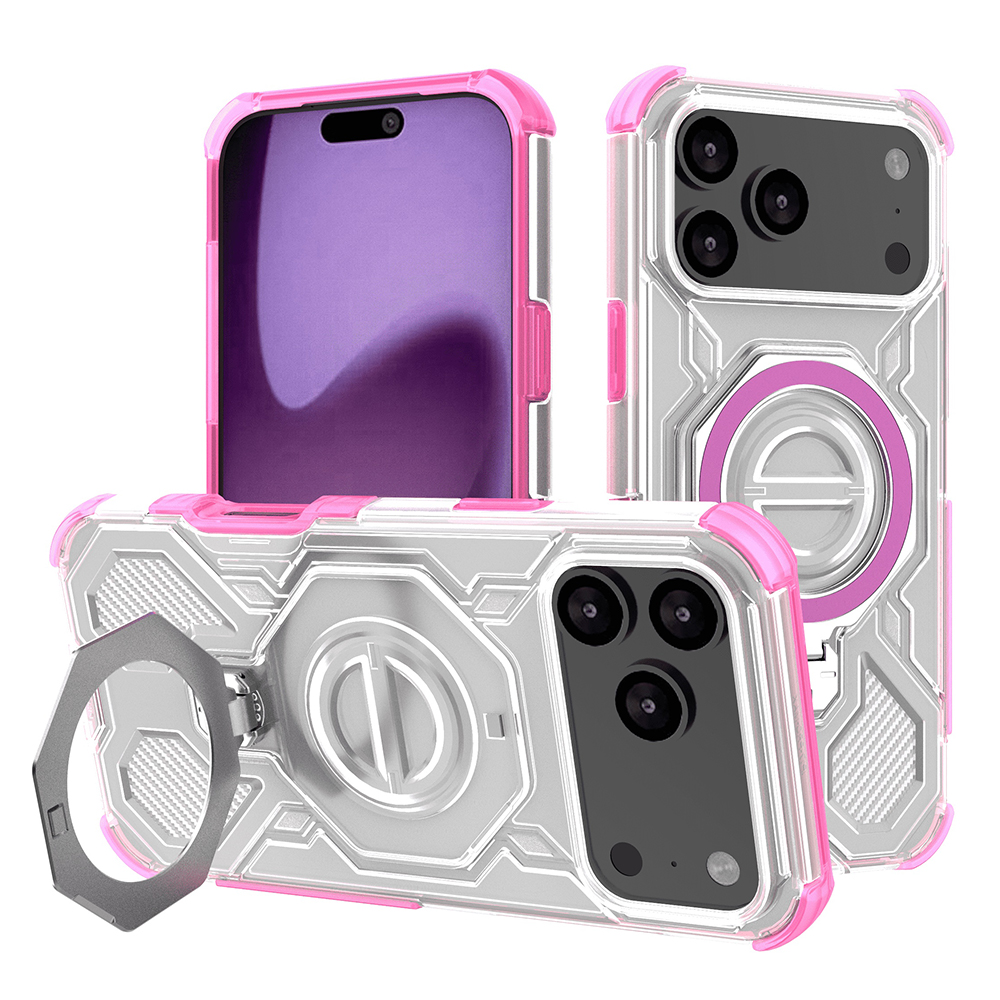 Levně Techsuit Carbon Shield PRO pro iPhone 17 Pro Max růžový průhledný