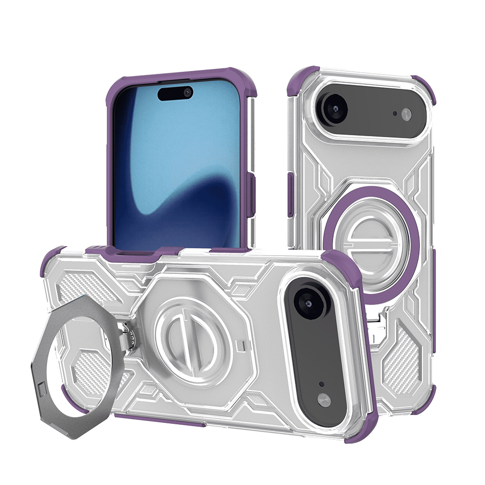 Levně Techsuit Carbon Shield PRO pro iPhone 17 Air fialový průhledný