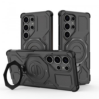 Pouzdro Techsuit Carbon Shield PRO pro Samsung Galaxy S25 Ultra černé