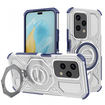 Pouzdro Techsuit Carbon Shield PRO Honor 200 Lite modré průhledné