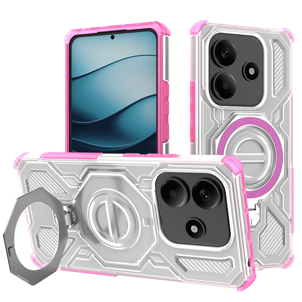 Levně Techsuit Carbon Shield PRO pro Xiaomi Redmi Note 14 5G růžový transparentní