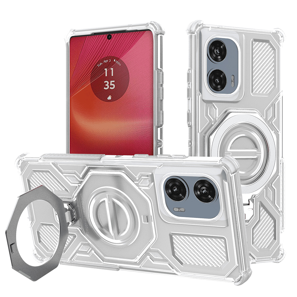 Levně Ochranný kryt Techsuit Carbon Shield PRO pro Motorola Edge 50 Fusion bílý průhledný