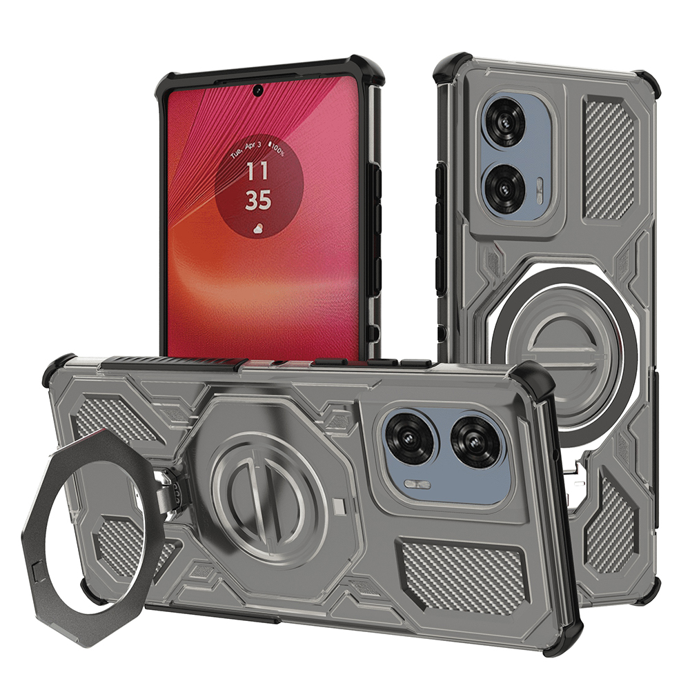 Levně Pouzdro Techsuit Carbon Shield PRO pro Motorola Edge 50 Fusion kouřově černé