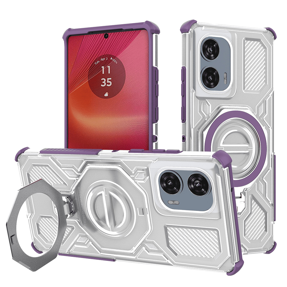 Levně Techsuit Carbon Shield PRO pro Motorola Edge 50 Fusion fialový průhledný