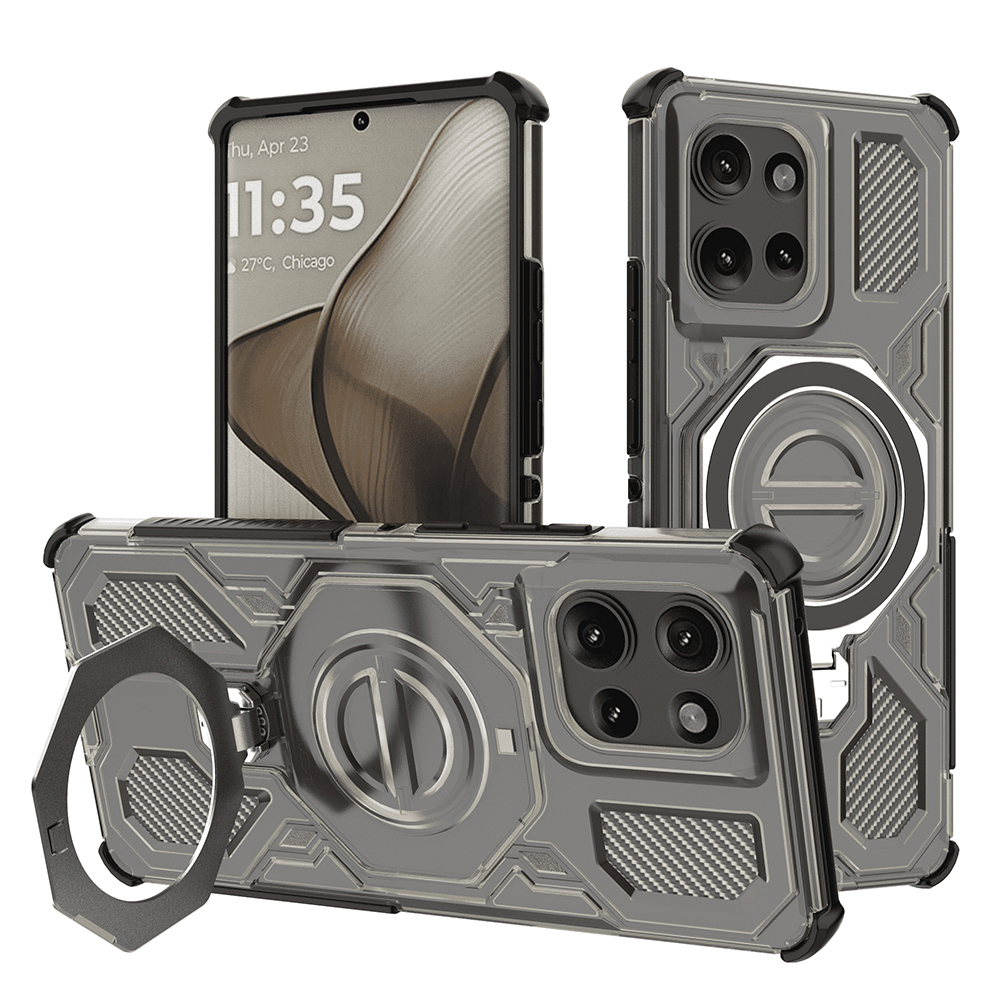 Levně Ochranný kryt Techsuit Carbon Shield PRO pro Motorola Edge 50 černý kouřový