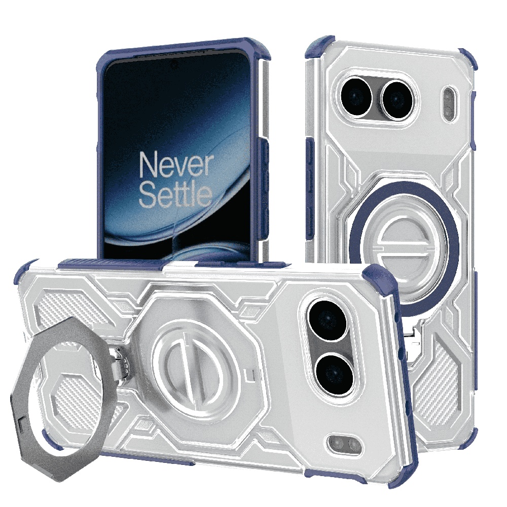 Levně Pouzdro Techsuit Carbon Shield PRO pro OnePlus Nord 4 modré průhledné