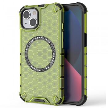 Techsuit HoneyComb Shield MagSafe pro iPhone 13 limetkově zelená