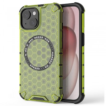 Techsuit HoneyComb Shield MagSafe pro iPhone 14 v limetkově zelené