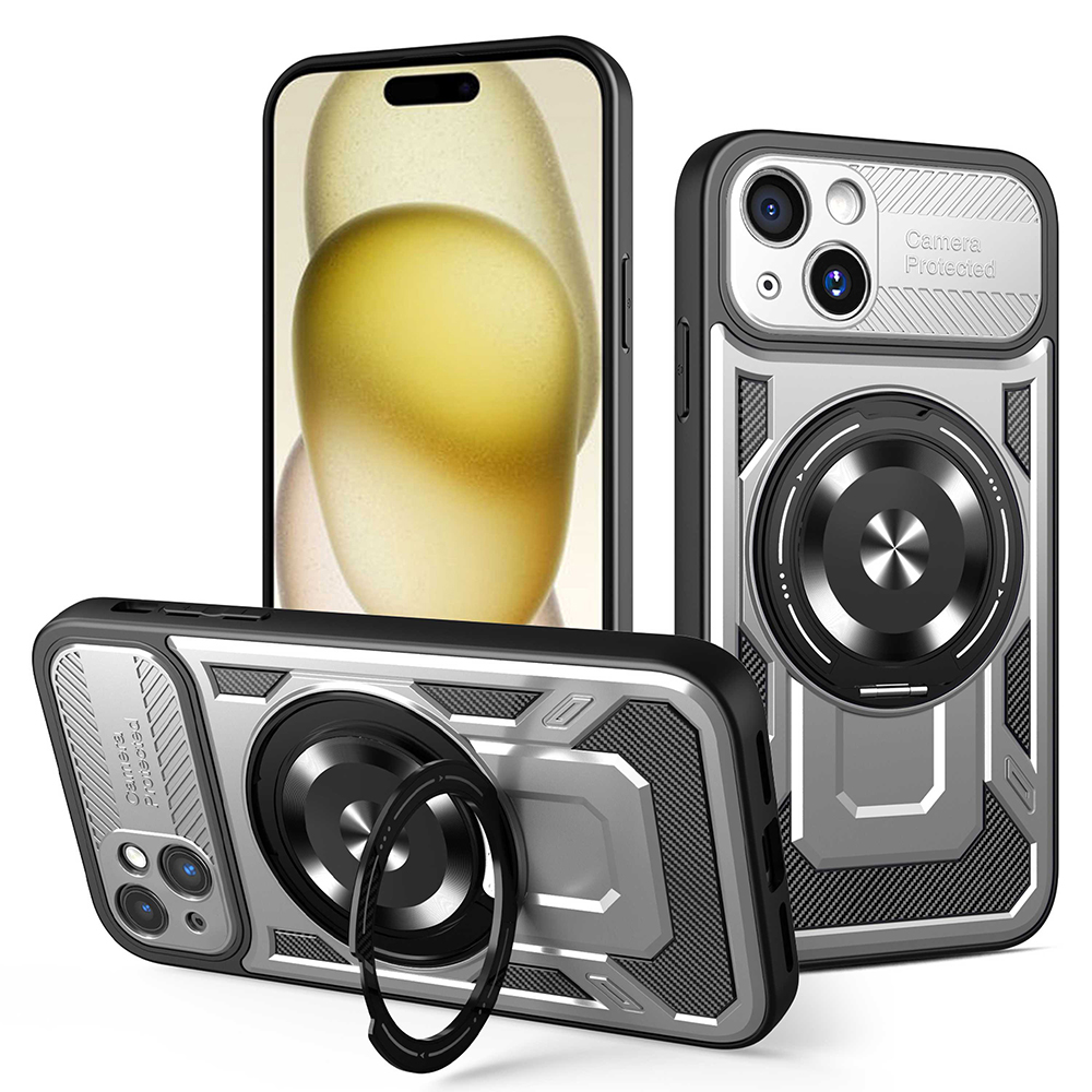 Levně Techsuit RuggedCam pro iPhone 15 Plus šedý