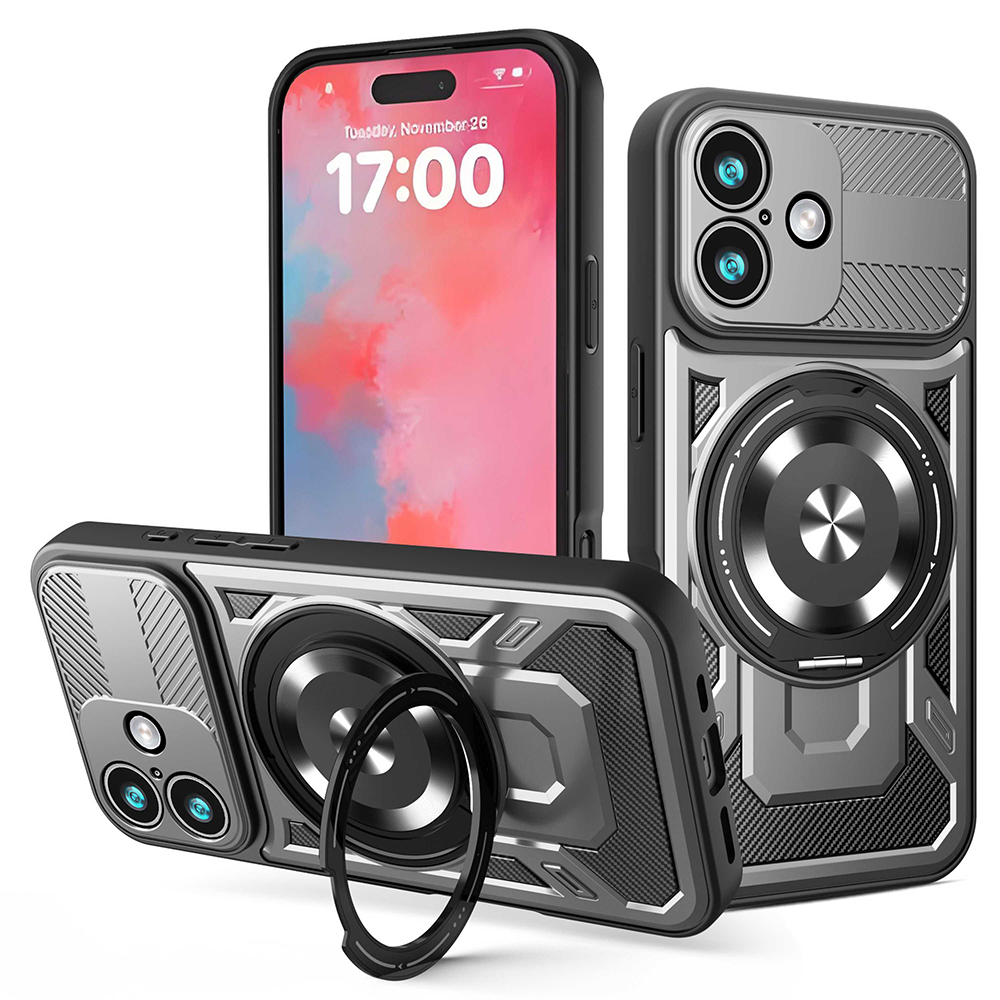 Levně Techsuit RuggedCam pro iPhone 17 šedý